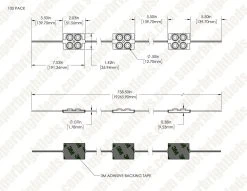 100-Pack Red Single Color LED Square Modules - 250 Lumens/Module - 4 SMD LEDs -Nebo Sales Store 100 smcc2 wr4 12v