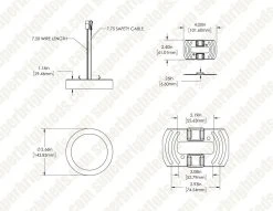 Green Creative 5.5" 10W LED Round Downlight - CLICK Design - 560 Lumens - 65W Equivalent - 3000K Warm White - Flush Mount Ceiling Light -Nebo Sales Store 10smpr5 dim drawing