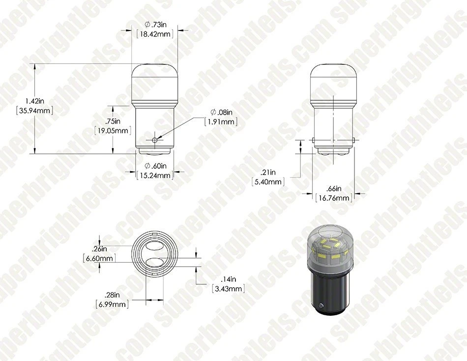 1142 LED Bulb With Stock Cover - 2 Pack | High-Performance Vehicle Lighting for Cars, Trucks & SUVs 10 1142 LED Bulb With Stock Cover - 2 Pack | High-Performance Vehicle Lighting for Cars, Trucks & SUVs - Image 10