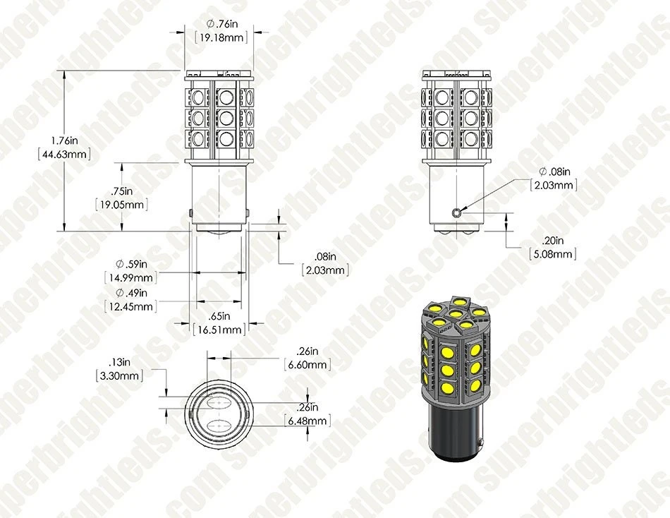 1142 LED Landscape Light Bulb - 27 SMD LED Tower - 2 Pack | High-Performance Vehicle Lighting 9 1142 LED Landscape Light Bulb - 27 SMD LED Tower - 2 Pack | High-Performance Vehicle Lighting - Image 9