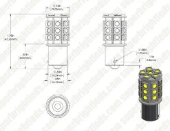1156 LED Boat and RV Light Bulb - 2 Pack | High-Brightness, Energy-Efficient Bulbs for Tail, Brake, and Turn Signals -Nebo Sales Store 1156 cw27 t assembly digimark