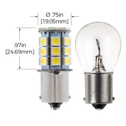 1156 LED Boat and RV Light Bulb - 2 Pack | High-Brightness, Energy-Efficient Bulbs for Tail, Brake, and Turn Signals -Nebo Sales Store 1156 x27 t car