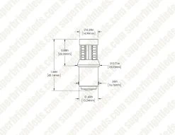 1157 CAN Bus LED Bulb - 2 Pack | Super Bright Tail, Brake & Turn Signal Bulbs for Cars, Trucks & SUVs -Nebo Sales Store 1157 a30 cbt dim drawings