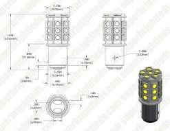 1157 LED Bulb - Dual Function 27 SMD LED Tower - 2 Pack | High-Performance Tail, Brake & Turn Lights for Cars, Trucks & SUVs -Nebo Sales Store 1157 cw27 t assembly digimark
