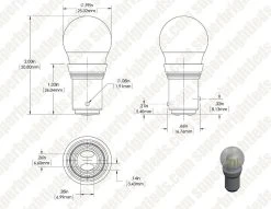 1157 LED Bulb with Stock Cover - Dual Function 36 SMD LED Tower - BAY15D Bulb for Cars, Trucks & SUVs -Nebo Sales Store 1157 cw3w g main body digimark