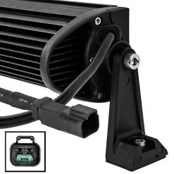 6" Super Series Off-Road LED Light Bar - 18W, 2,300 Lumens - Durable Vehicle Lighting for Emergency & Service 19 6" Super Series Off-Road LED Light Bar - 18W, 2,300 Lumens - Durable Vehicle Lighting for Emergency & Service -Nebo Sales Store 12 inch off road led light bar 36w back view close up view showing cord