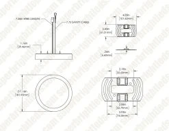 Green Creative 7" 15W LED Round Downlight - CLICK Design - 870 Lumens - 75W Equivalent - 2700K/4000K - Flush Mount Ceiling Light -Nebo Sales Store 15smpr7dim 940 r dim drawing