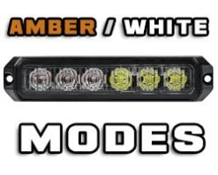 18W Green/White Grille & Surface Mount LED Strobe Light - High Visibility Warning Light for Vehicles -Nebo Sales Store 18 watt amber white strob