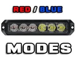 18W Green/White Grille & Surface Mount LED Strobe Light - High Visibility Warning Light for Vehicles -Nebo Sales Store 18 watt ared blue strob