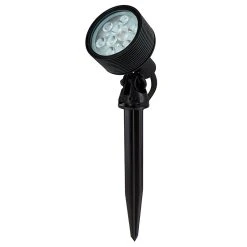 18W RGB Color Changing LED Landscape Spotlight with Remote - 525 Lumens - Matte Black - Outdoor Lighting -Nebo Sales Store 18w color changing rgb led landscape spotlight ground stake