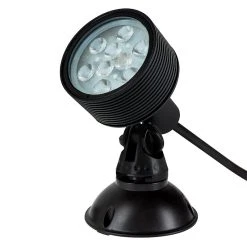 18W RGB Color Changing LED Landscape Spotlight - 525 Lumens - Matte Black - Outdoor Lighting -Nebo Sales Store 18w color changing rgb led landscape spotlight mount base 1