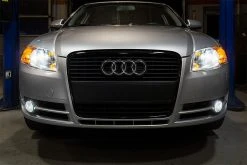 9006 LED Fanless Headlight/Fog Light Conversion Kit - 4,000 Lumens/Set for Cars, Trucks, SUVs -Nebo Sales Store 2006 audi a4 avant turn signal drl headlight fog lights led retrofits mechanic shop 1