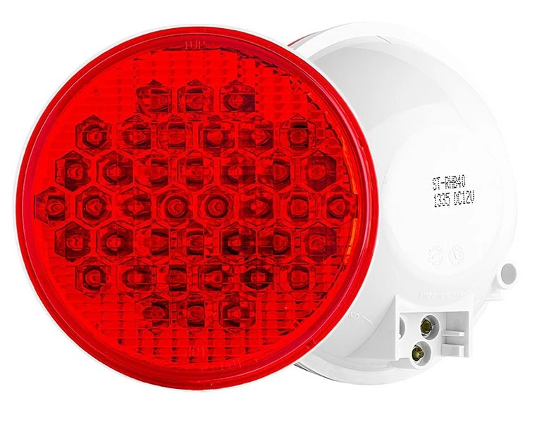4" Round LED Truck & Trailer Lights - Stop/Turn/Tail Lights - 40 LEDs - 3-Pin Connector - Flush Mount 9 4" Round LED Truck & Trailer Lights - Stop/Turn/Tail Lights - 40 LEDs - 3-Pin Connector - Flush Mount - Image 9