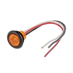 3/4" Round Mini LED Amber Side Marker & Clearance Light with Grommet - Dual Function for Trucks & Trailers -Nebo Sales Store 271ka full view