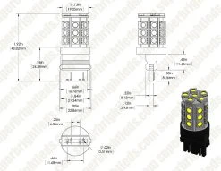 3156/3157 CK LED Bulb - 2 Pack | Super Bright Tail, Brake & Turn Signal Bulbs for Cars, Trucks & SUVs -Nebo Sales Store 3157 cw27 t ck assembly for site