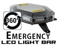 Mini Emergency LED Light Bar - Magnetic Mount, 12V Plug, 360° Amber/White with Toggle Switch -Nebo Sales Store 360 strobing light bar 1