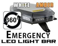 Mini Emergency LED Light Bar - Permanent Mount | High-Intensity Vehicle Warning Light 25 Mini Emergency LED Light Bar - Permanent Mount | High-Intensity Vehicle Warning Light -Nebo Sales Store 360 strobing light bar white amberjpg