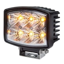 Amber Off-Road LED Work Light - 4.5" Rectangular, 10W, 500 Lumens - Durable Vehicle Lighting