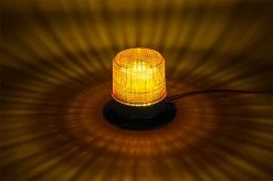 4-3/4" Amber LED Strobe Light Beacon - Double Flash Pattern - Heavy-Duty Vehicle Lighting -Nebo Sales Store 4 34quot amber led strobe light beacon 10 led on