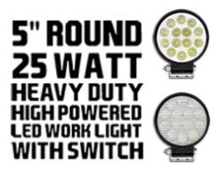 5" Round Off-Road LED Work Light - 42W, 2,000 Lumens with Push-Button Switch | Vehicle Lighting -Nebo Sales Store 5 round work light
