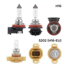H16-EU/5202 LED Fanless Headlight & Fog Light Conversion Kit - 4,000 Lumens/Set - Cool White - Compact Heat Sink -Nebo Sales Store 5202 to h16 comparison 2