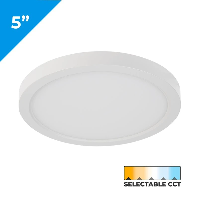 5" 10W Dimmable LED Flush Mount Downlight - White, Selectable CCT, 650 Lumens - Energy-Efficient Ceiling Light 1 5" 10W Dimmable LED Flush Mount Downlight - White, Selectable CCT, 650 Lumens - Energy-Efficient Ceiling Light