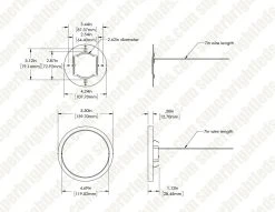 5" 10W Dimmable LED Flush Mount Downlight - White, Selectable CCT, 650 Lumens - Energy-Efficient Ceiling Light 11 5" 10W Dimmable LED Flush Mount Downlight - White, Selectable CCT, 650 Lumens - Energy-Efficient Ceiling Light -Nebo Sales Store 5fmct10sr05wh dim drawing