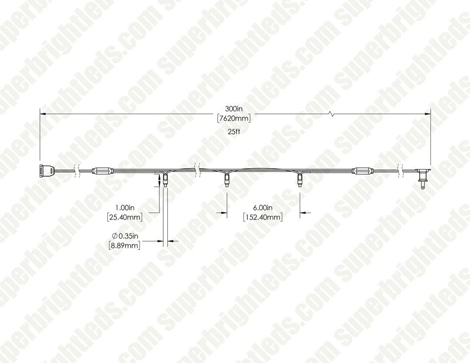 25ft Wide Angle Multicolor LED Christmas String Lights - 50 Mini 5mm Bulbs, Green Wire, Multi-Color (Red, Green, Blue, Yellow, Orange) 5 25ft Wide Angle Multicolor LED Christmas String Lights - 50 Mini 5mm Bulbs, Green Wire, Multi-Color (Red, Green, Blue, Yellow, Orange) - Image 5
