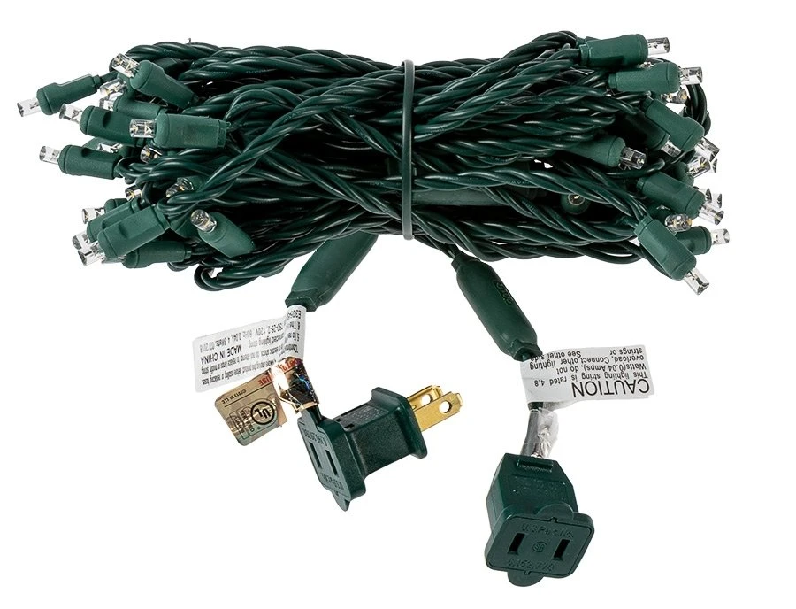 25ft Wide Angle Multicolor LED Christmas String Lights - 50 Mini 5mm Bulbs, Green Wire, Multi-Color (Red, Green, Blue, Yellow, Orange) 2 25ft Wide Angle Multicolor LED Christmas String Lights - 50 Mini 5mm Bulbs, Green Wire, Multi-Color (Red, Green, Blue, Yellow, Orange) - Image 2