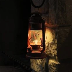 NEBO Old Red LED Lantern with Realistic Flicker Flame - 100 Lumens, Portable Camping Light, Emergency Flashlight - NEB-LTN-1004 -Nebo Sales Store 6642 hanging by fireplace store