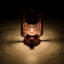 NEBO Old Red LED Lantern with Realistic Flicker Flame - 100 Lumens, Portable Camping Light, Emergency Flashlight - NEB-LTN-1004 -Nebo Sales Store 6642 on store