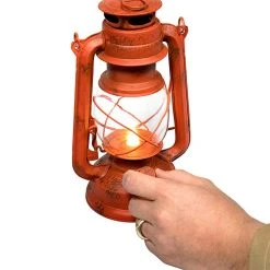 NEBO Old Red LED Lantern with Realistic Flicker Flame - 100 Lumens, Portable Camping Light, Emergency Flashlight - NEB-LTN-1004 -Nebo Sales Store 6642 turning dial new gallery