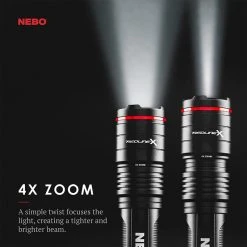 NEBO REDLINE X - 1800 Lumens Rechargeable LED Flashlight with Paddle Switch - High-Intensity Work Light -Nebo Sales Store 6860redlinexbeam