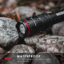 NEBO REDLINE X - 1800 Lumens Rechargeable LED Flashlight with Paddle Switch - High-Intensity Work Light -Nebo Sales Store 6860redlinexwaterproof