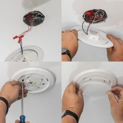 6" 15W Dimmable LED Flush Mount Downlight - Selectable CCT - 1,125 Lumens - Energy Efficient Ceiling Light -Nebo Sales Store 6hvct15d5wh bracket install