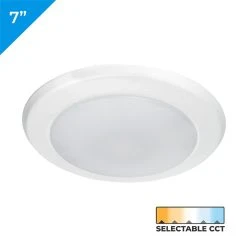 6" 15W Dimmable LED Flush Mount Downlight - Selectable CCT - 1,125 Lumens - Energy Efficient Ceiling Light