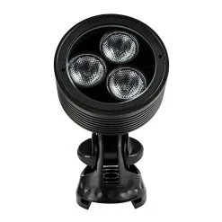 6W RGB Color Changing LED Landscape Spotlight - 200 Lumens - Matte Black - Outdoor Lighting -Nebo Sales Store 6w color changing rgb led landscape spotlight front view 2