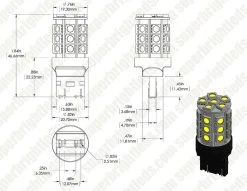 7440/7443 CK LED Bulb - Dual Function 27 SMD Tower - Wedge Base for Cars, Trucks & SUVs -Nebo Sales Store 7443 cw27 t digimark