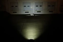 8" Xtra Series Off-Road LED Light Bar - 18W, 1,350 Lumens - Durable Vehicle Lighting for Emergency & Service -Nebo Sales Store 8 inch led work light bar beam pattern on warehouse