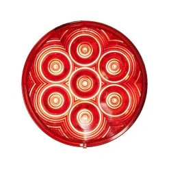 Peterson LumenX LED Trailer Tail Light - 7 LEDs, 4" Round, Red - Stop, Turn, Tail Light with Grommet & Plug -Nebo Sales Store 817kr 7 litup
