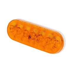 LumenX LED Trailer Turn Signal Light - Weatherproof Oval Amber Light - 7 LEDs for Front & Rear