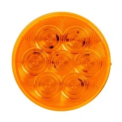 LumenX 4" Round Amber LED Trailer Turn Signal Light - Weatherproof, 7 LEDs for Front & Rear Use -Nebo Sales Store 826a 7 front