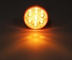 LumenX 4" Round Amber LED Trailer Turn Signal Light - Weatherproof, 7 LEDs for Front & Rear Use -Nebo Sales Store 826a 7 on