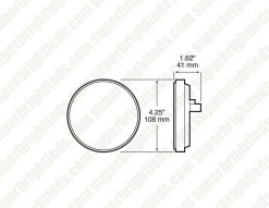LumenX 4" Round Amber LED Trailer Turn Signal Light - Weatherproof, 7 LEDs for Front & Rear Use -Nebo Sales Store 826a 7 dim drawing