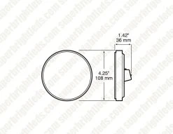 Peterson LumenX LED Combination Tail Light - 4 Function, 7 LEDs, 4" Round, 12V/24V - Truck Tail, Brake, Turn, Reverse Light -Nebo Sales Store 882k 7 mv 1