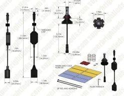 9004 LED Fanless Headlight & Fog Light Conversion Kit - 5,000 Lumens, Adjustable Color Temperature, Compact Heat Sinks -Nebo Sales Store 9004 hlv5
