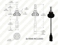 9005 LED Fanless Headlight & Fog Light Conversion Kit - 4,000 Lumens/Set, Internal Drivers, Easy Installation -Nebo Sales Store 9005 hlv4 for site