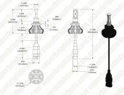 9005 LED Fanless Headlight & Fog Light Conversion Kit - 4,000 Lumens/Set, Internal Drivers, Easy Installation -Nebo Sales Store 9005 hlv4 m for site