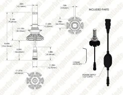 9005 LED Fanless Headlight & Fog Light Conversion Kit - 5,000 Lumens, Adjustable Color Temperature, Compact Heat Sinks -Nebo Sales Store 9005 hlv5 assembly for site