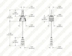 9005 Yellow LED Fog Light Bulbs - 4,400 Lumens/Set with Internal Driver for Cars, Trucks & SUVs -Nebo Sales Store 9005 hlv8y 1